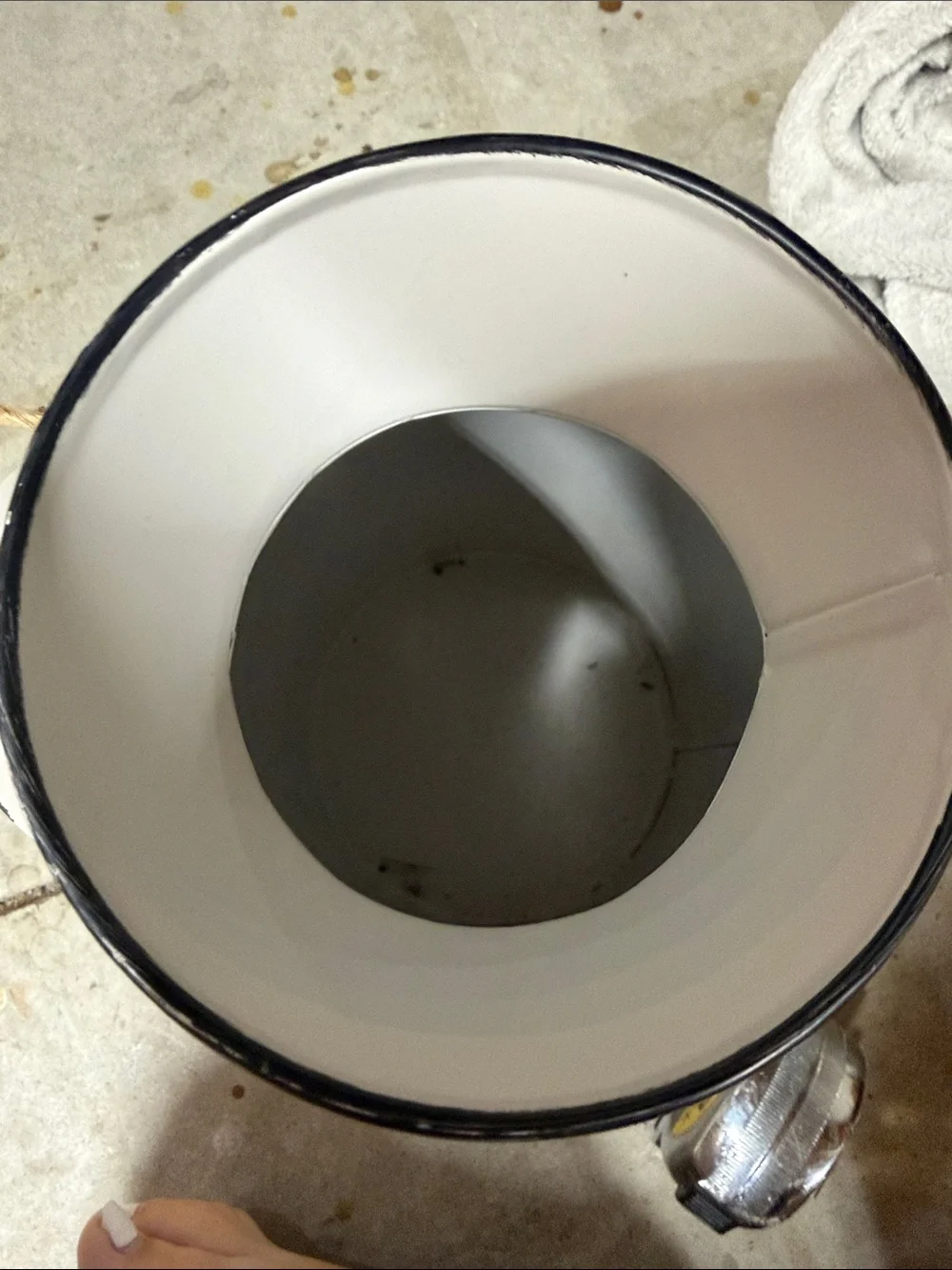 White Decorative Metal Milk Can with Jute Bow